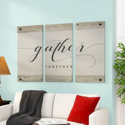 A Premium «Gather Together», art textuel à multiples images sur toile