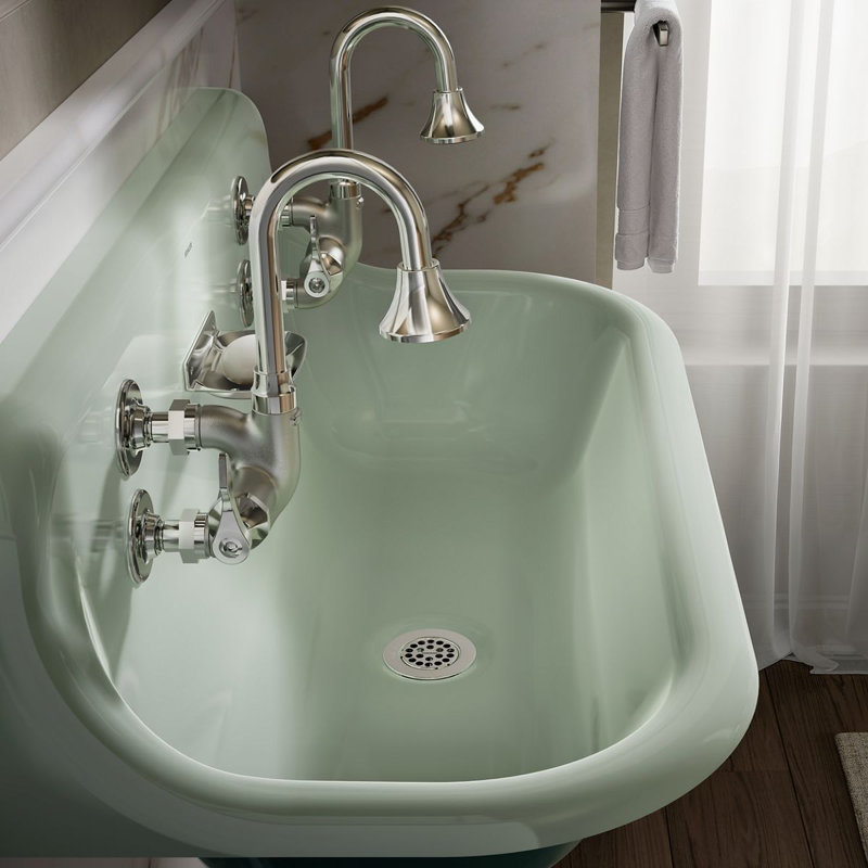Brockway 36 In. Wall-Mount Utility Sink, Aspen Green