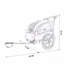 2-en-1 double 2 sièges avec harnais de sécurité à 5 points Remorque de vélo Poussette Jogger pour enfants Enfants pliable pliable avec roue avant pivotante, sac de rangement
