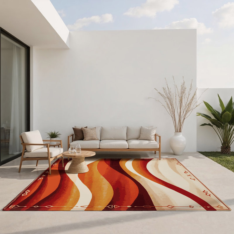 Obsidian Path Indoor And Outdoor Area Rug, Rectangle 1'6" x 2'6"