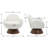Swivel Armchair With Solid Wood Base-121450836