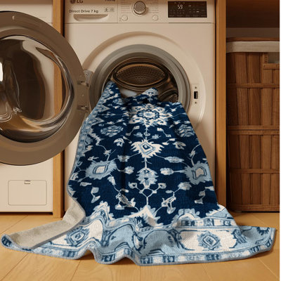 Tapis gris lavable à la machine