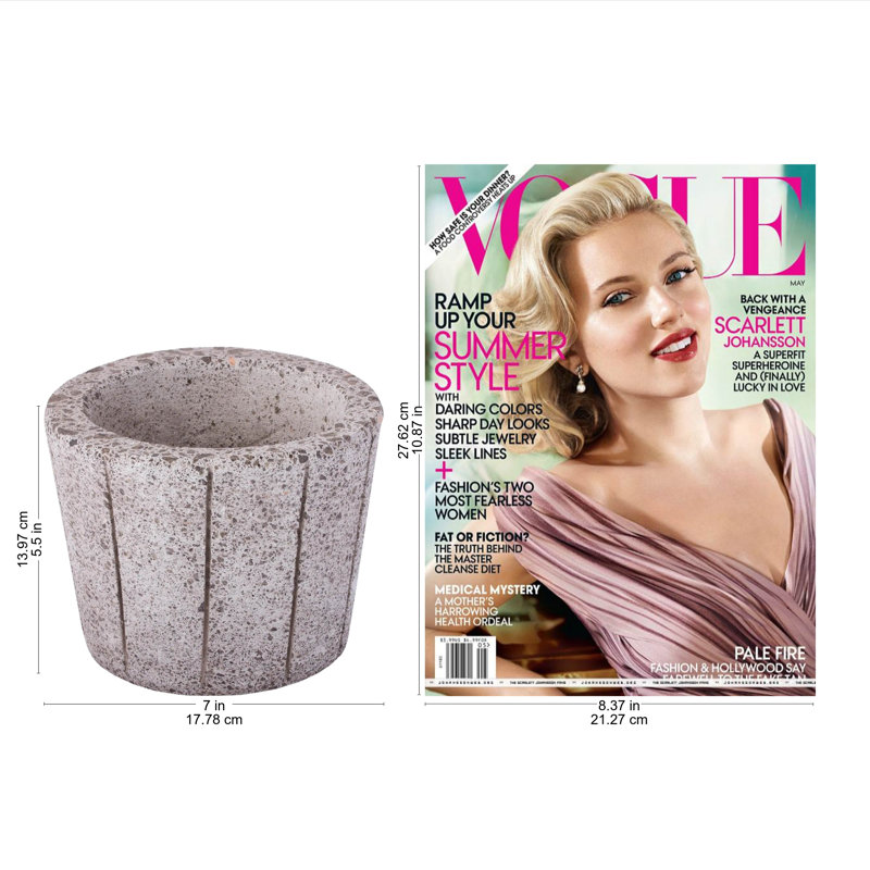 Abbylynn Handmade Pot Planter, Gray