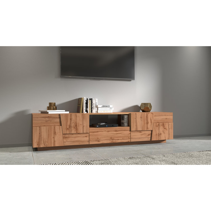 Nadima TV Stand for TVs up to 88", Wotan Oak