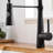 Modern Black Kitchen Faucet With Pull-Down , Single Handle, Brass Material, , Flexible Water Outlet, Easy Install Process Pull Down Faucet, Handle Design, Robust Construction, Corrosion Coating,
