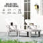 Ensemble de 2 fauteuils de bronzage pour le jardin, 5 positions réglables, blanc-280901501
