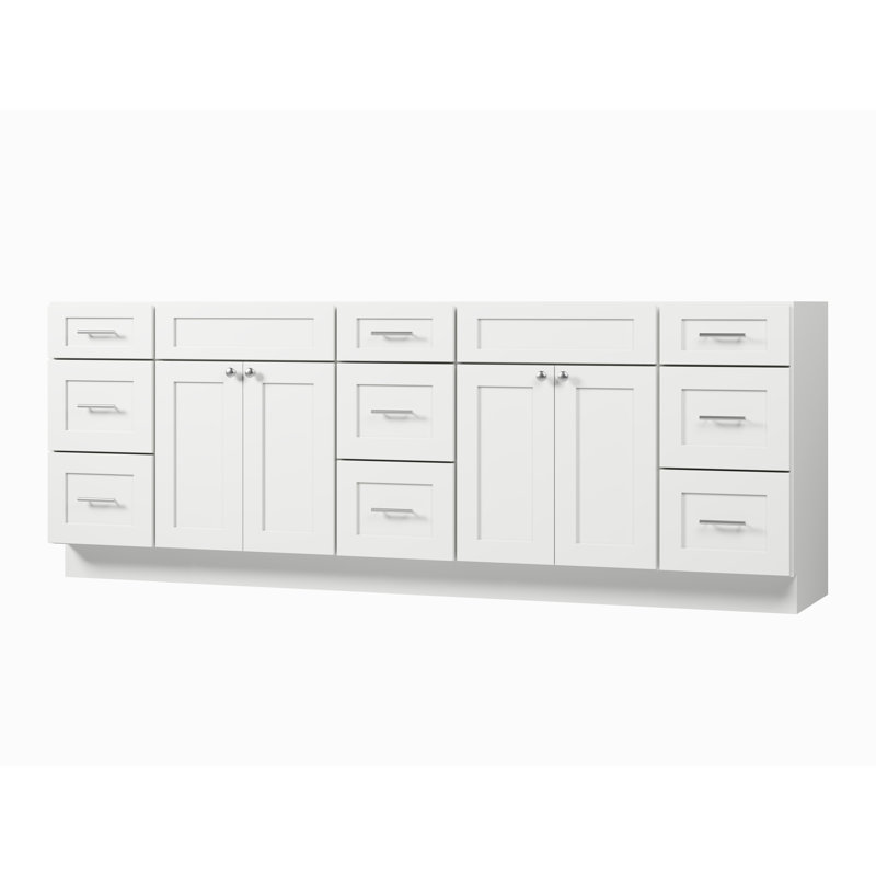 Base de meuble-lavabo double 93 po Disar, Blanc