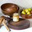 Carved Wood Serving Tray, 10"-1844564403