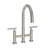 East Linear Pull Down Kitchen Bridge Faucet