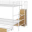 Lit superposé simple au-dessus d'un lit double en métal avec tiroir et garde-robe
