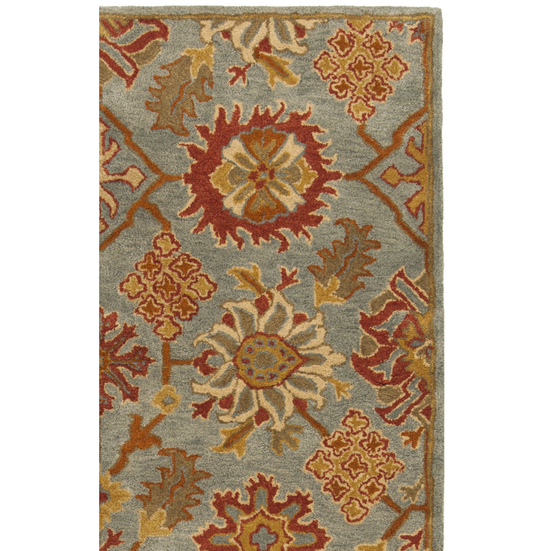 Tapis oriental en laine touffeté à la main Wahcheechee, Carré 6 pi