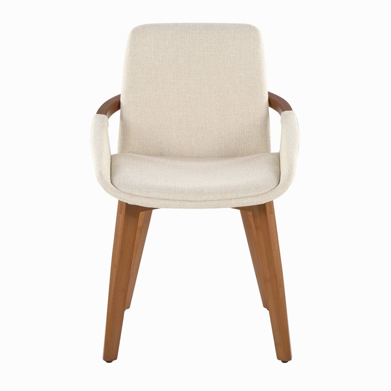 Chaise en tissu crème