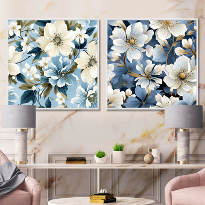 Englund - Ensemble de 2 impressions sur toile florales