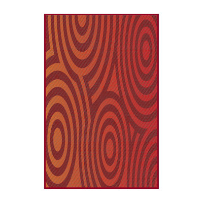 Tapis rouge tissé à la machine