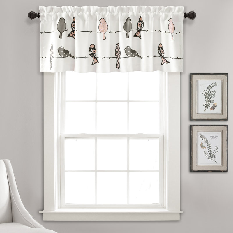 Rowley Birds Tailored Window Valance, Blush