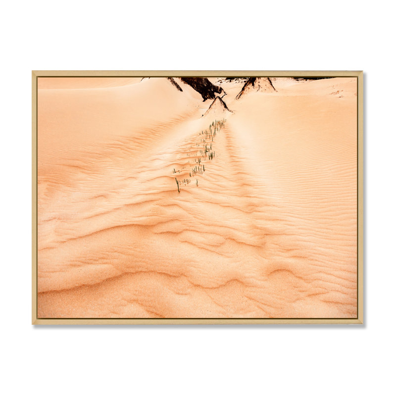 Rippled Sand In The Desert II - peinture sur toile, H 24 po x l 32 po, Toile avec cadre en érable