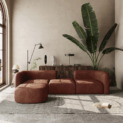 Acanva Mellow Velvet Modular Sectional Sofa