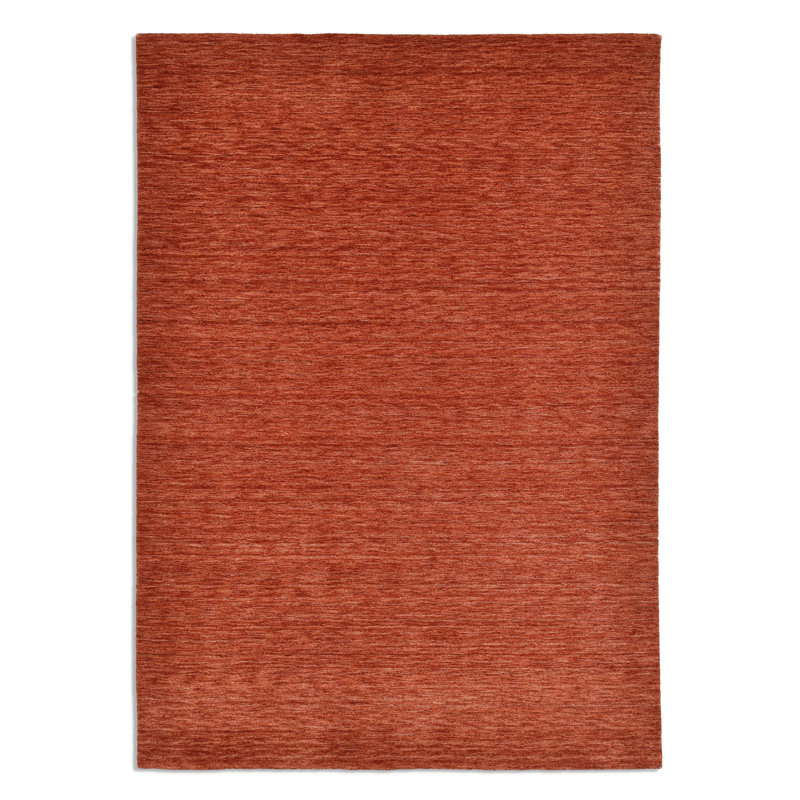 Rectangular Uniform Color Wool Hand Woven Area Rug, Rectangle 60cm x 90cm
