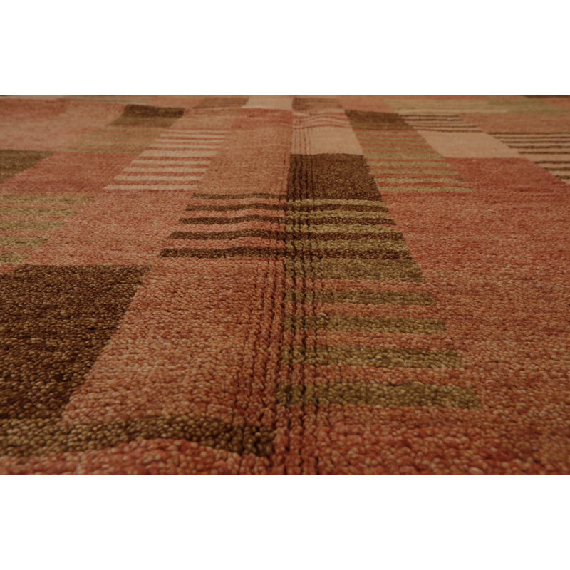 Siwar One-of-a-Kind Rectangle 4'1" X 6'2" 1980s Wool Area Rug in Rose