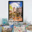 «Vintage Bikes In Amsterdam Street - Cabin & Lodge», reproduction d'art sur toile-1251869210-1251869211