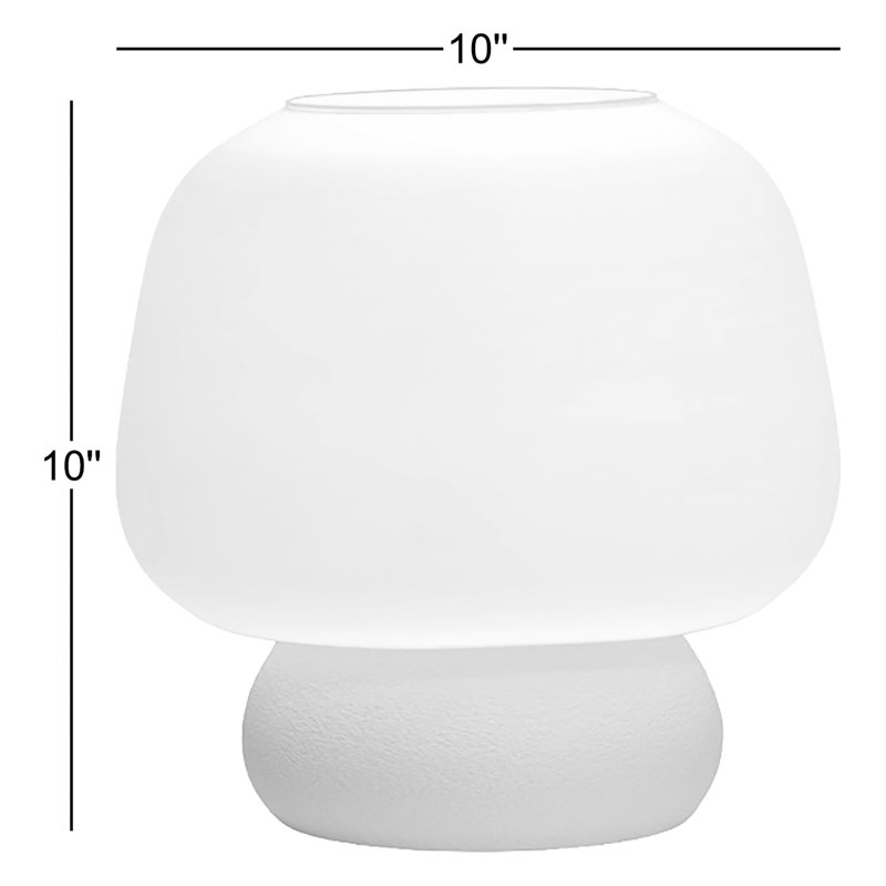 Lampe de table à DEL à champignon en plastique 10 po, Rose clair, Bleu / blanc