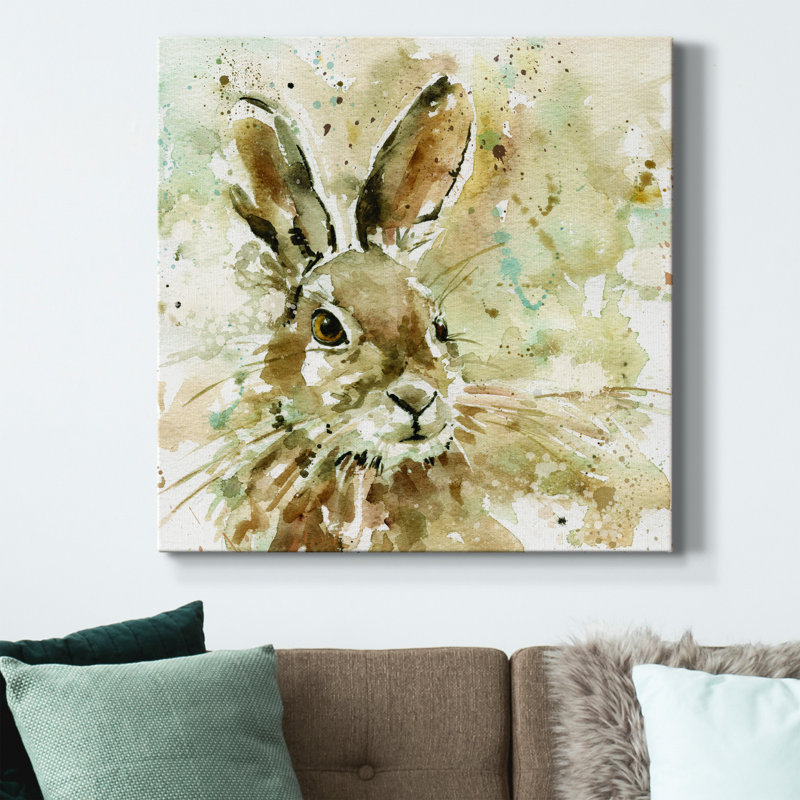 Hare in Spring - Reproduction sur toile tendue, H 24 po x l 24 po x P 1 po