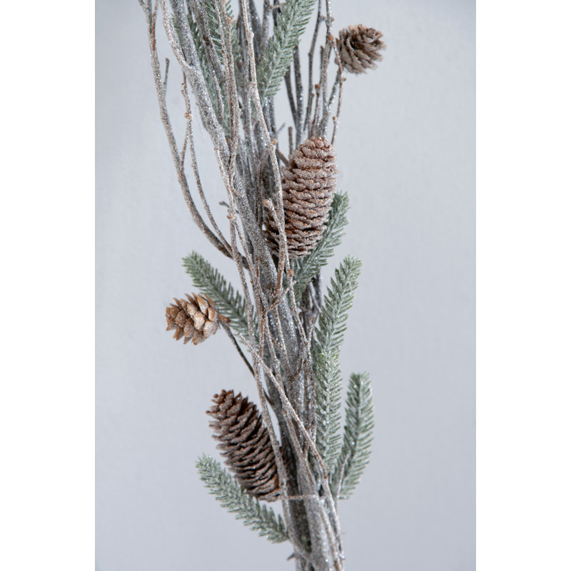 Snowy Twig Bundle - Set of 6 - 45" - Green/Brown