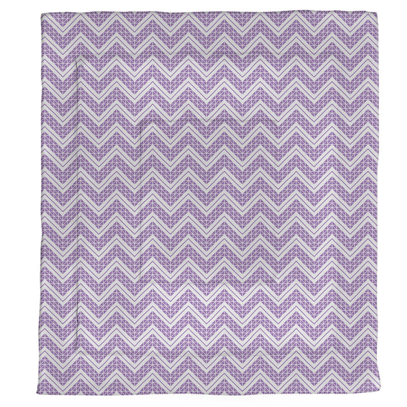 Édredon simple en microfibre Rhonda Cheval, Édredon simple TG, Violet / blanc cassé