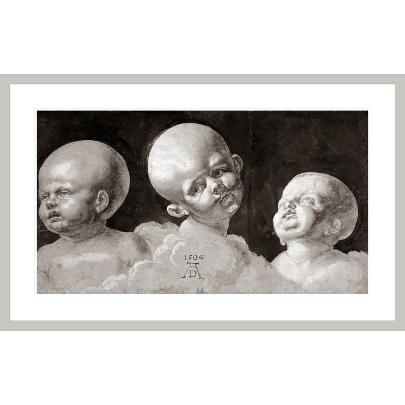 «Three Heads of Children» par Albrecht Dürer, impression giclée sur cadre, 26.31" H x 41.5" W