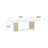 White Solid Wood Rattan-style Coffee Table