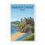 Harlech Castle, Wales - Romantic Coastal Travel Poster of Castle and Sea. Giclee Print on Wrapped Canvas. Wall Art, Home Decor - Castles & Palaces, Wales 1 Piece Wrapped Canvas Wall Art-948561818