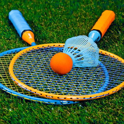 Ensemble de raquettes de badminton pour enfants Franklin Sports - Ensemble de raquettes de badminton surdimensionné pour enfants Smashminton