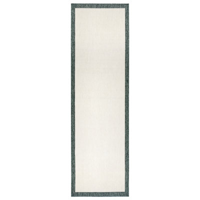 Panama Flatweave GreenCream Rug