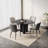 46.06" Modern Round Black Dining Table Set with 4 Chairs for Kitchen, Bar, Living Room, Small Space-374086740-374086780