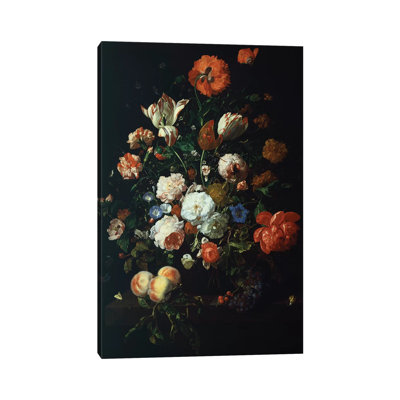 Bouquet Of Flowers by Rachel Ruysch - Wrapped Canvas Print