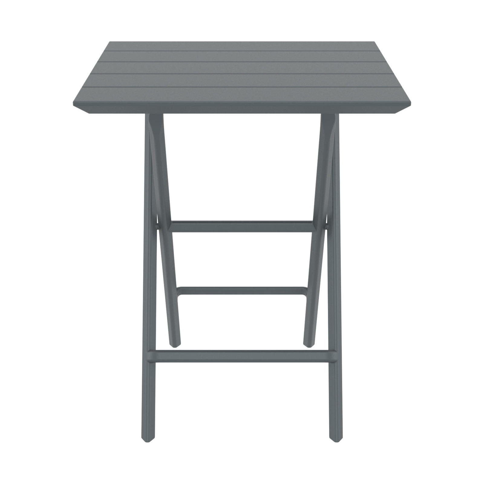 Helen Square Folding Bistro Table, Dark Gray