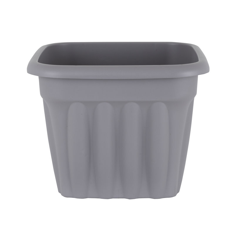 Wham Vista Square Planter Upcycle Grey, 30cm H x 40cm W x40cm D