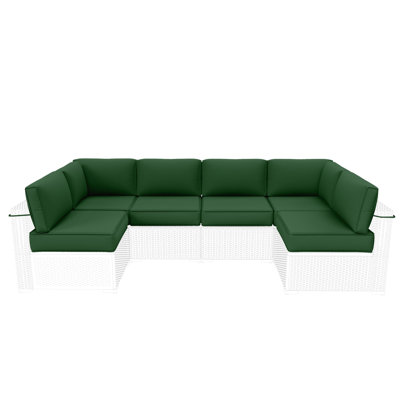 14-Piece Outdoor Replacement Cushion Set Seat/Back Cushion，26'' W X 26'' D，Only Cushions