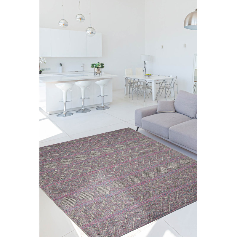Tapis gris nouvel âge en laine Decarion