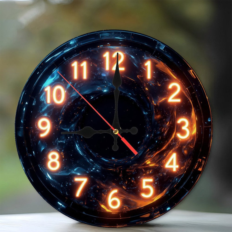 Vortex cosmique avec chiffres lumineux