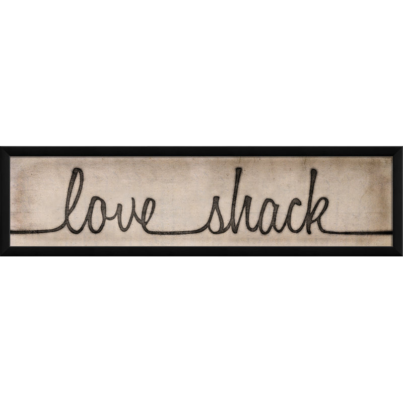 « love shack sign », art textuel encadré