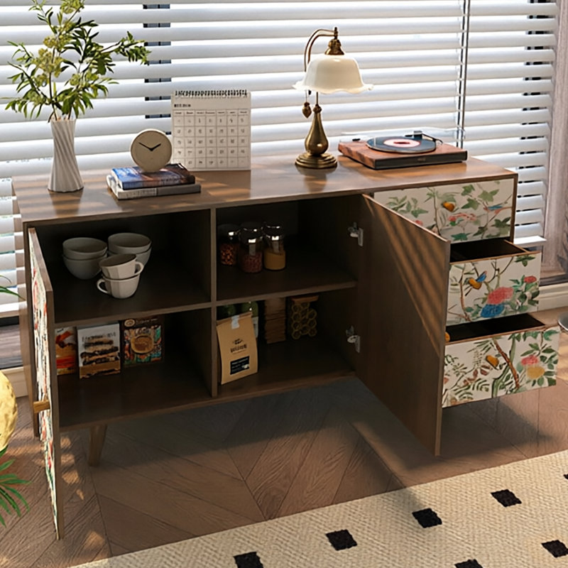 Modern French style light luxury sideboard cabinet