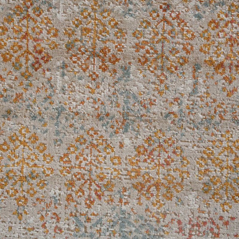 Kinslee Traditional Bordered Low Pile Performance Area Rug, Rectangle 5'7" x 7'6"