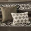 Édredon à chevrons brun rayé, très grand / très grand, 5 pièces, 2 coussins décoratifs,-129124557