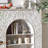 Beige Solid Wood Freestanding Fireplace