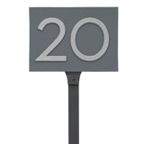 Floating 1-Line Lawn Address Sign