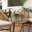 Outsunny 3 Pieces Rattan Bistro Set with Cushions Outdoor Patio Light-1095378668