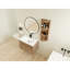 Meuble-lavabo mural 30 po avec lavabo et support de rangement, portes à fermeture douce, armoire combinée