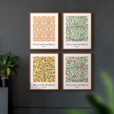 William Morris VII Framed Print - Set of 4