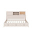 Lit de jour en bois pleine grandeur avec 3 tiroirs de rangement, tablette souple supérieure, tablette et ensemble de prises et ports USB-2115170891